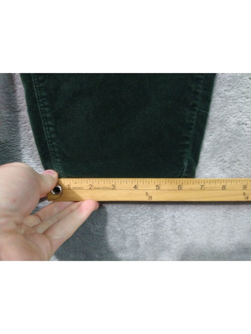 J Jill Pants Womens 16 Green Velvet Skinny High Rise 5 Pocket Stretch Cotton - Picture 6 of 10